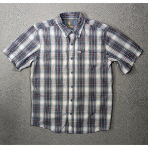 Carhartt Force Shirt Mens Medium Short Sleeve Button Vented Fishing Outdoor